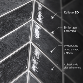 Muestra Azulejo Adhesivo Negro Noche