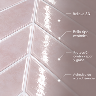 Azulejo Adhesivo Rosa Magnolia