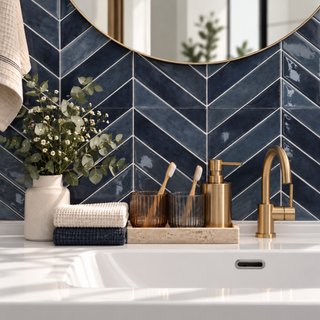 Azulejo Adhesivo Azul Sombra