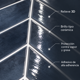 Azulejo Adhesivo Azul Sombra