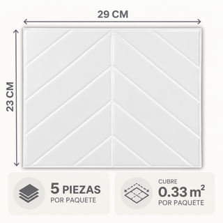 Azulejo Adhesivo Blanco Crema