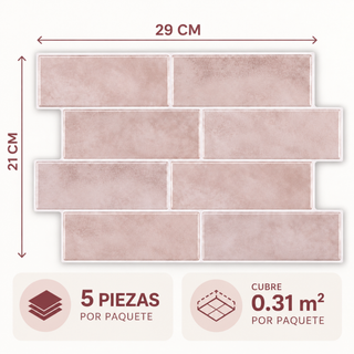 Azulejo Adhesivo Rosa Arcilla
