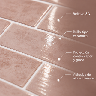 Azulejo Adhesivo Rosa Arcilla