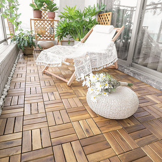 Piso Piso Parquet Gold estilo parquet color gold instalado en terraza