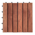 Piso de Madera para Exterior Vertical Café