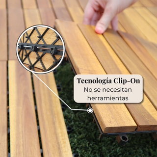 Infografía con características del piso Piso Vertical Gold estilo vertical color gold Clip On