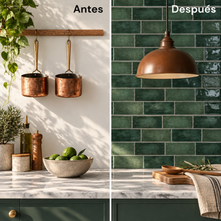 Azulejo Adhesivo Verde Bosque