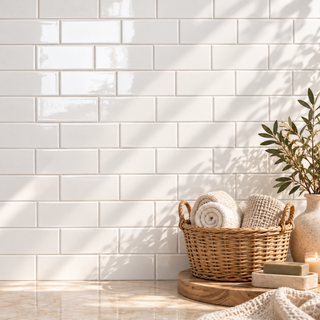 Azulejo Adhesivo Blanco Perla
