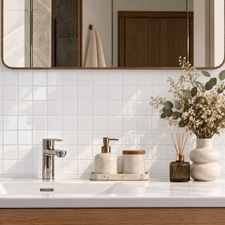 Azulejo Adhesivo Blanco Alba