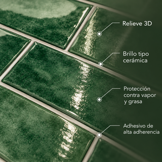 Azulejo Adhesivo Verde Bosque