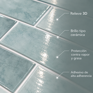 Muestra Azulejo Adhesivo Azul Bruma