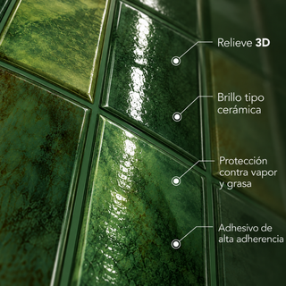 Muestra Azulejo Adhesivo Verde Musgo