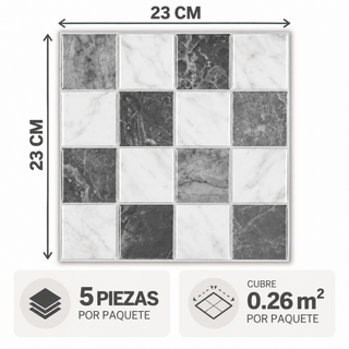 Azulejo Adhesivo Gris Cuarzo