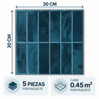 Azulejo Adhesivo Azul Océano