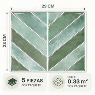 Azulejo Adhesivo Verde Salvia