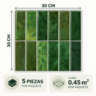 Azulejo Adhesivo Verde Musgo